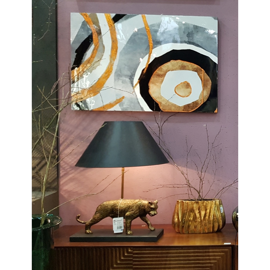 BDeco - Deluxe Gold Leopard asztali lámpa ~65 cm