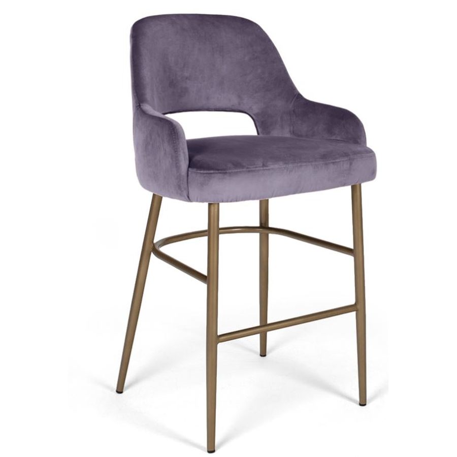 MOB - Clark fém lábas középmagas bárszék 65 cm purple velvet