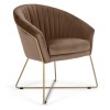 MOB - Felice fém lábas étkezőszék brown velvet
