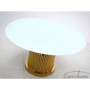 EUH - TH 521 arany-fehér kör alakú étkezőasztal ø130