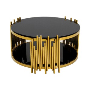EUH - C416 dohányzóasztal (arany-fekete)
