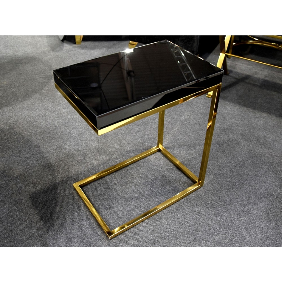 EUH - LW-706B arany-fekete lerakóasztal