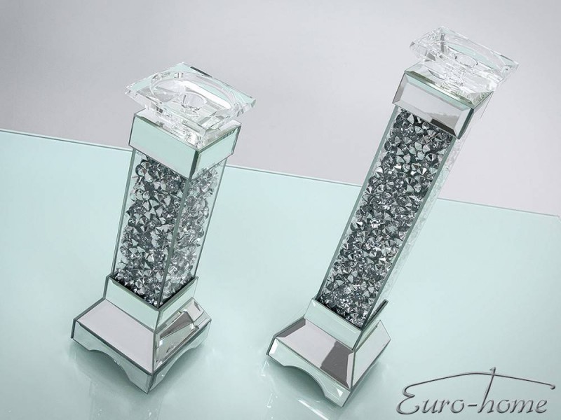 EUH - TMZ146 kristályos gyertyatartó 35,5 cm