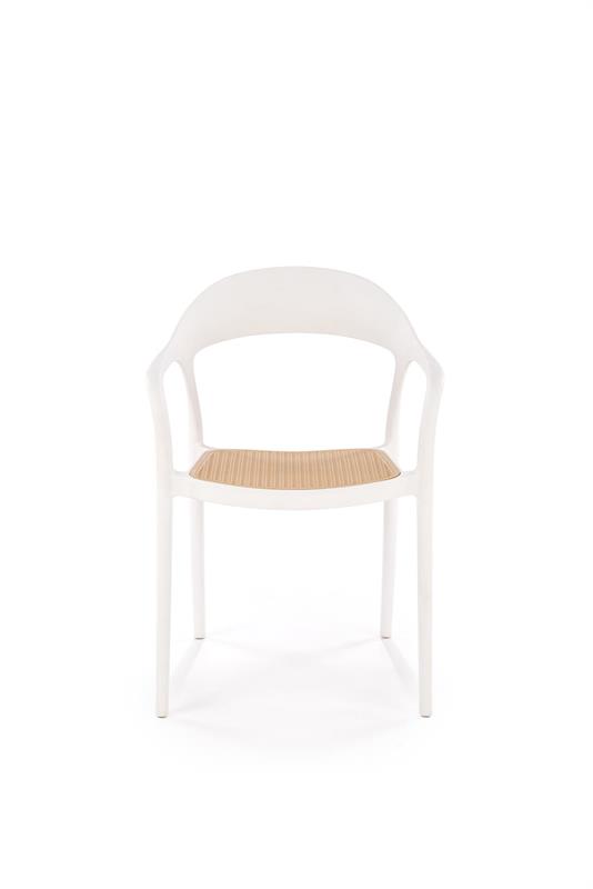 Halmar - K530 kerti szék fehér/natúr AKCIÓ - Image 4