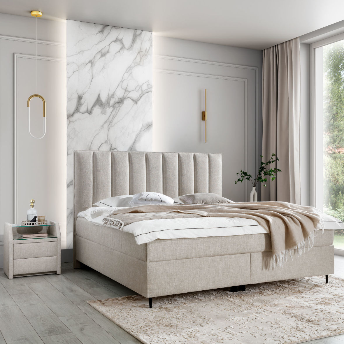 New Elegance - Kontynentalne Slim C20 franciaágy